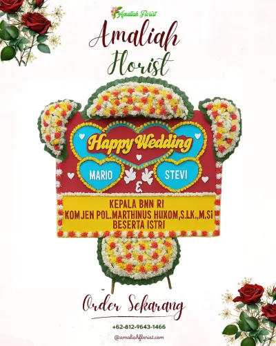 Karangan Papan Bunga Pernikahan di Panglayungan